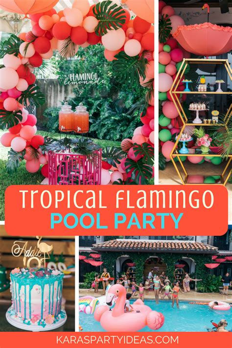 Kara S Party Ideas Tropical Flamingo Pool Party Kara S