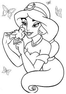 princess jasmine cute baby disney princess coloring pages png