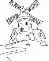 Moulin Dory Windmill sketch template