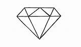 Diamante Diamantes Diamant Colorir Fácil Dimond Diamanten Dibujar Clipartix Codesign Bonitos Petit sketch template