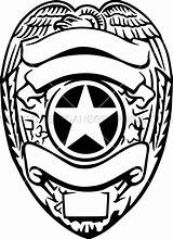Badge Police Clipart Clip Drawing Silver Line Officer Shield Silhouette Thin Blue Transparent Cricut Bird Coloring Printing Outline Gold Enforcement sketch template