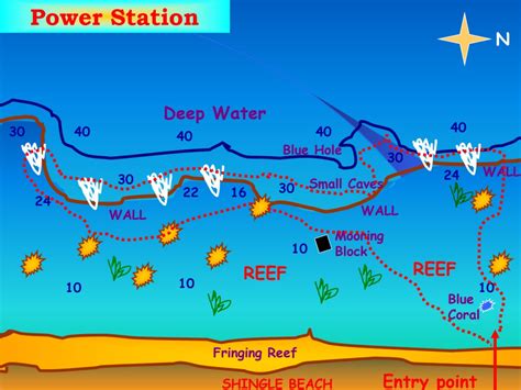 power station dive site site map aqaba adventure divers