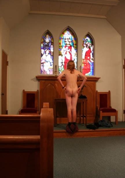 And Now For A Little Sacrilege Nude Woman In A Church Porno Photo