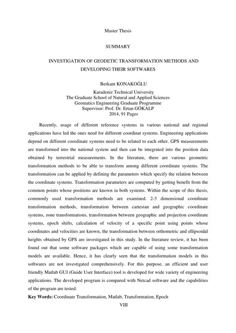 master thesis abstract