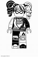 Lego Coloring Pages Batman Harley Quinn Printable Movie Print Look Other Animated sketch template