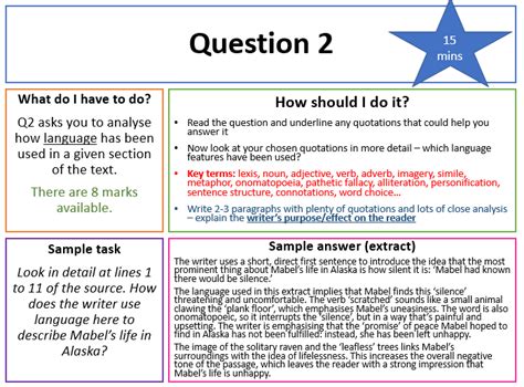aqa english language paper  question  model answers  aqa gcse