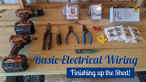 basic electrical wiring  shed outlets youtube