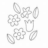 Kleurplaat Vormen Bloemen Lentebloemen Blume Ausmalbilder sketch template