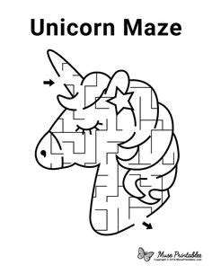 adorable    printable pink unicorn puzzle give