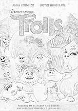 Trolls Coloring Christmas Holiday Dreamworks Pages Filminspector Downloadable sketch template