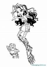 Coloring Pages Monster High Robecca Steam sketch template