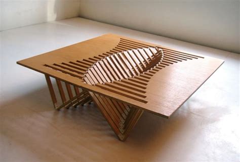 intriguing creative design  flexible wooden table