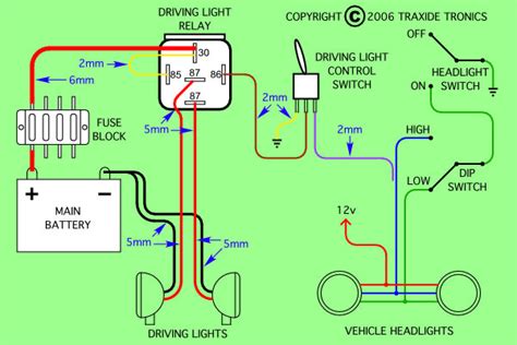 driving light wiring diagrams negative  positive switching wiring diagrams