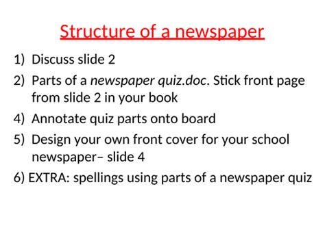 newspapers  journalism unit  ks teaching resources