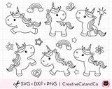 Svg Outline Unicorns Dxf sketch template