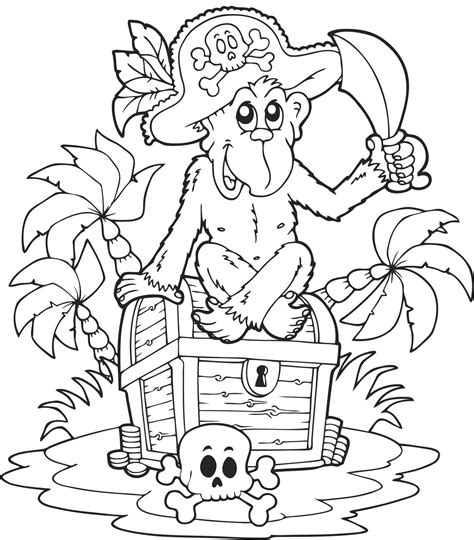 printable pirate coloring pages  kids sketch coloring page