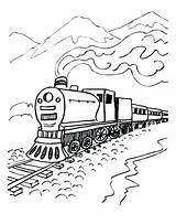 Train Coloring Pages Steam Polar Express Drawing Locomotive Engine Printable Kids Mountain Boys Line Scenery Track Color Colouring Sheets Csx sketch template