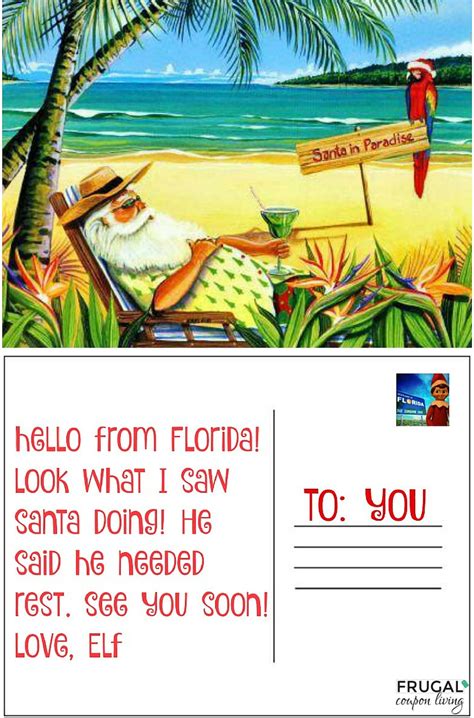 florida postcard elf on the shelf ideas frugal coupon living