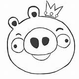 Birds Angry Pig King Coloring Printable Green Colouring Rovio Hit Sheet Game sketch template