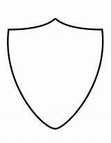 Shield Printable Pattern Template Clipart Coat Outline Arms Designs sketch template