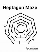Heptagon Maze Mazes sketch template