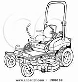 Mower Lawn Clipart Cartoon Coloring Ride Vector Drawing Zero Turn Riding Illustration Pages Mowing Royalty Lafftoon Man Drawings Template Getdrawings sketch template
