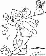 Winter Coloring Pages Print Color sketch template