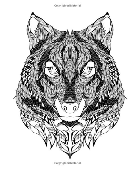 amazoncom wolf coloring book  adult coloring book  wolves