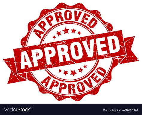 approved stamp sign seal royalty  vector image