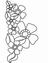 Coloring Pages Flower Flowers Cartoon Printable Colouring Color Small Sheets Clipart Book Kids Cartoons Print Library Cool sketch template