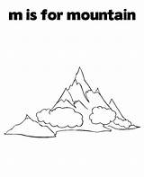 Coloring Pages Mountain Printable Mountains Sheet Kids Bestcoloringpagesforkids Sheets sketch template