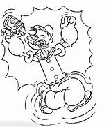 Popeye Coloring sketch template
