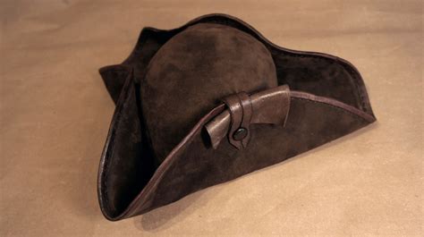 Leather Handmade Tricorn Suede Hat Custom Order Etsy