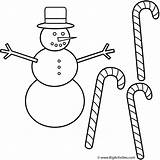 Christmas Coloring Candy Snowman Canes Merry Printable Print Bigactivities Snowmen sketch template