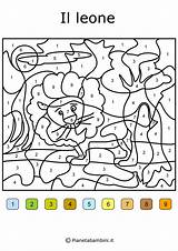 Colora Conta Colorare Numeri Pianetabambini Colori Animali Inglese Bambini Bimbi Giochi Dinosauri Leone Difficili Disegna Tanti Enigmistica sketch template