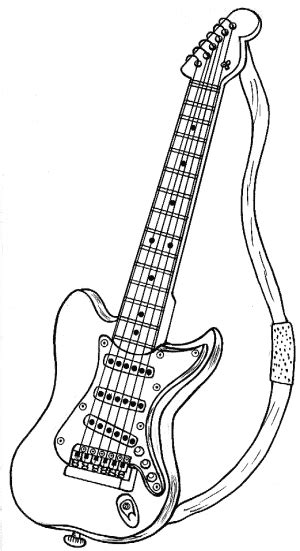 guitars coloring pages ideas
