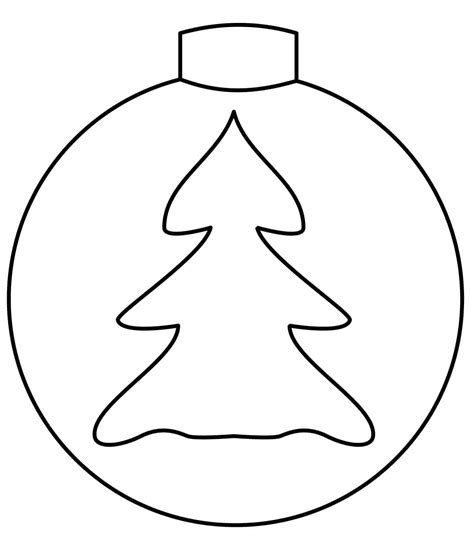 simple christmas ornament coloring page  print  color