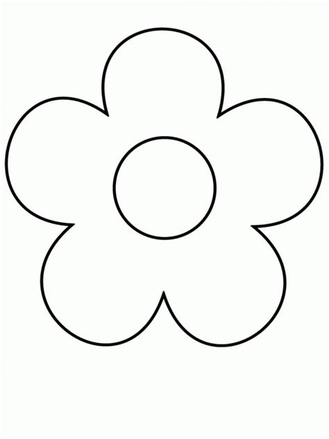 easy coloring pages simple flower drawing shape coloring pages