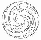 Coloring Pages Spiral Circle Swirl Swirls Mandala Popular sketch template