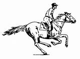 Horse Galloping Coloring Drawing Riding Rider Pages Drawings Getdrawings Getcolorings Sport Paintingvalley Printable sketch template
