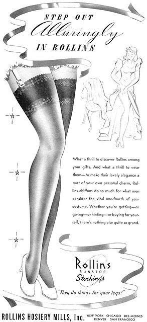 rollins runstop stockings vintage stockings silk stockings stockings