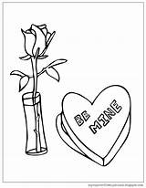 Coloring Pages Valentine Box Rose Candy Husband Drew Sweet So Chocolate sketch template