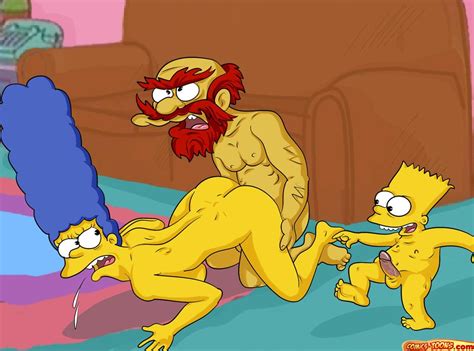 pic542411 bart simpson groundskeeper willie marge simpson the simpsons comics toons