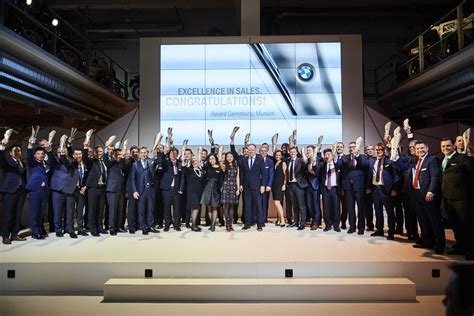 bmw honours   dealers   world excellence  sales awards presented  munich