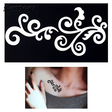 pc flower lace airbrush henna tattoo stencil  women body art