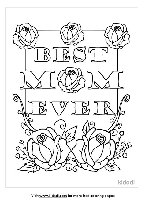 mom  coloring page  words quotes coloring page