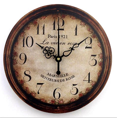 Vintage Large Decorative Wall Clock Home Decor Fashion Silent 3d Wall