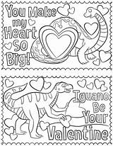 Valentines Dinosaur sketch template
