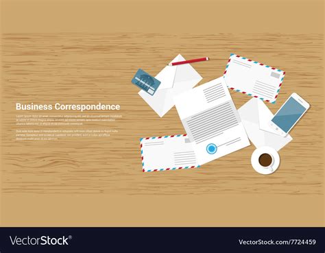business correspondence royalty  vector image