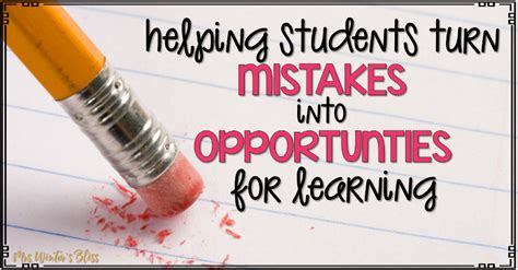 turn mistakes  learning opportunities learning growth